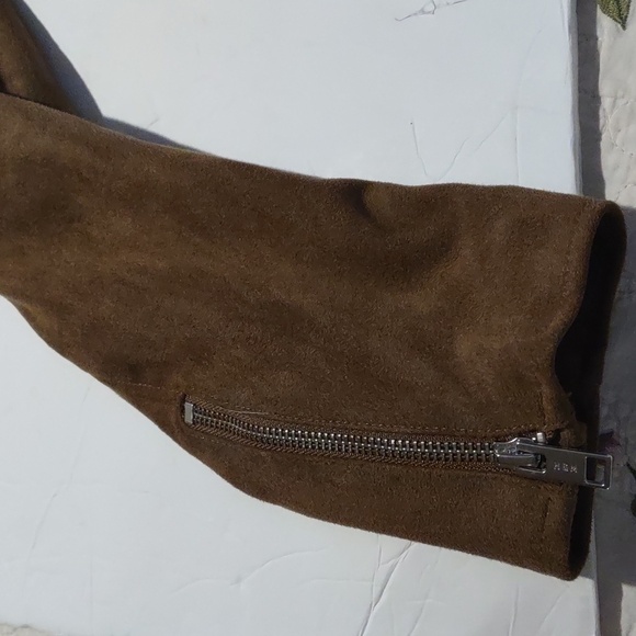 H&M Faux Suede Moto Style Jacket with Zipper details - Picture 8 of 14